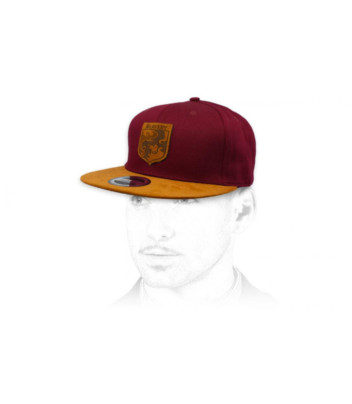 snapback Bravery bordeaux Snapback Bravery burgundy suede